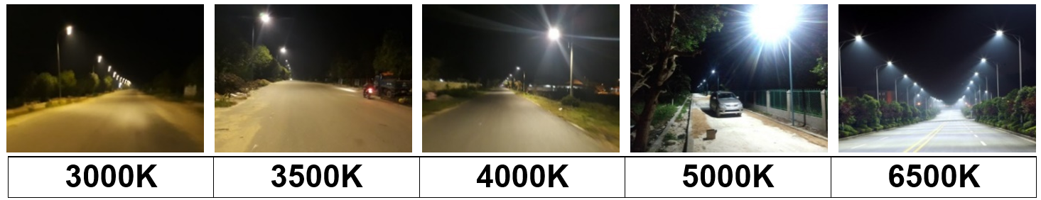 Nhiệt độ màu ánh sáng đèn đường LED POTECH