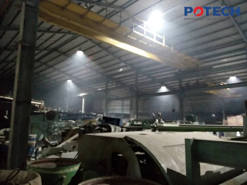 Dự án chiếu sáng xưởng cơ khí Duy Mạnh bằng đèn LED highbay PT-HBL-100-N — ảnh 2