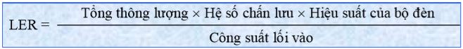 Hiệu suất của bộ đèn LER