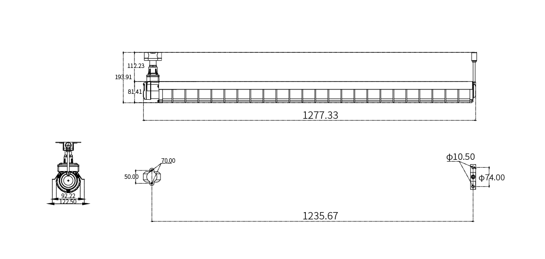 Kích thước đèn chống cháy nổ 18W