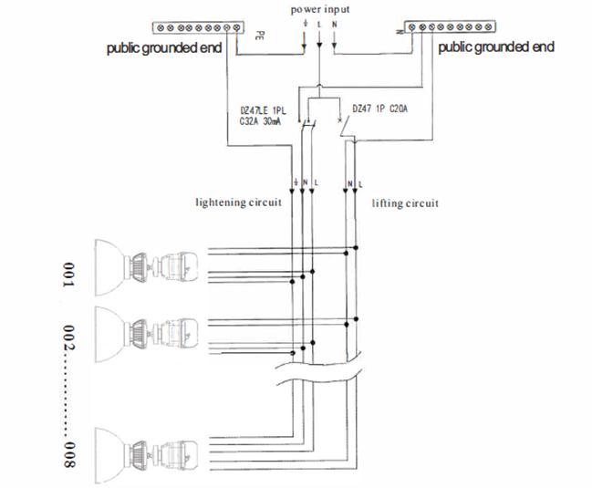 Sơ đồ mạch điện tời nâng hạ đèn LED