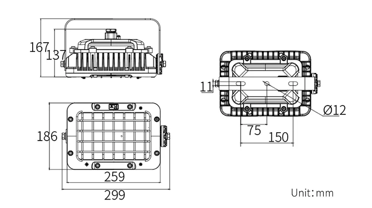Cấu tạo đèn pha LED cầu cảng