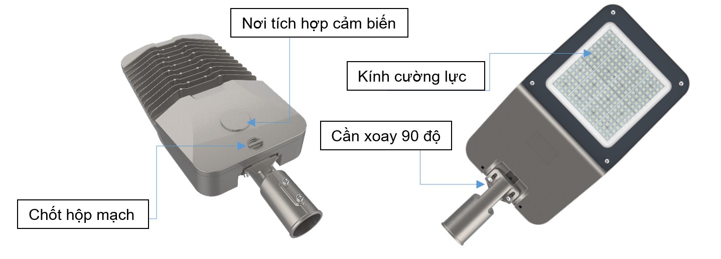 Cấu tạo đèn đường LED Apolo POTECH