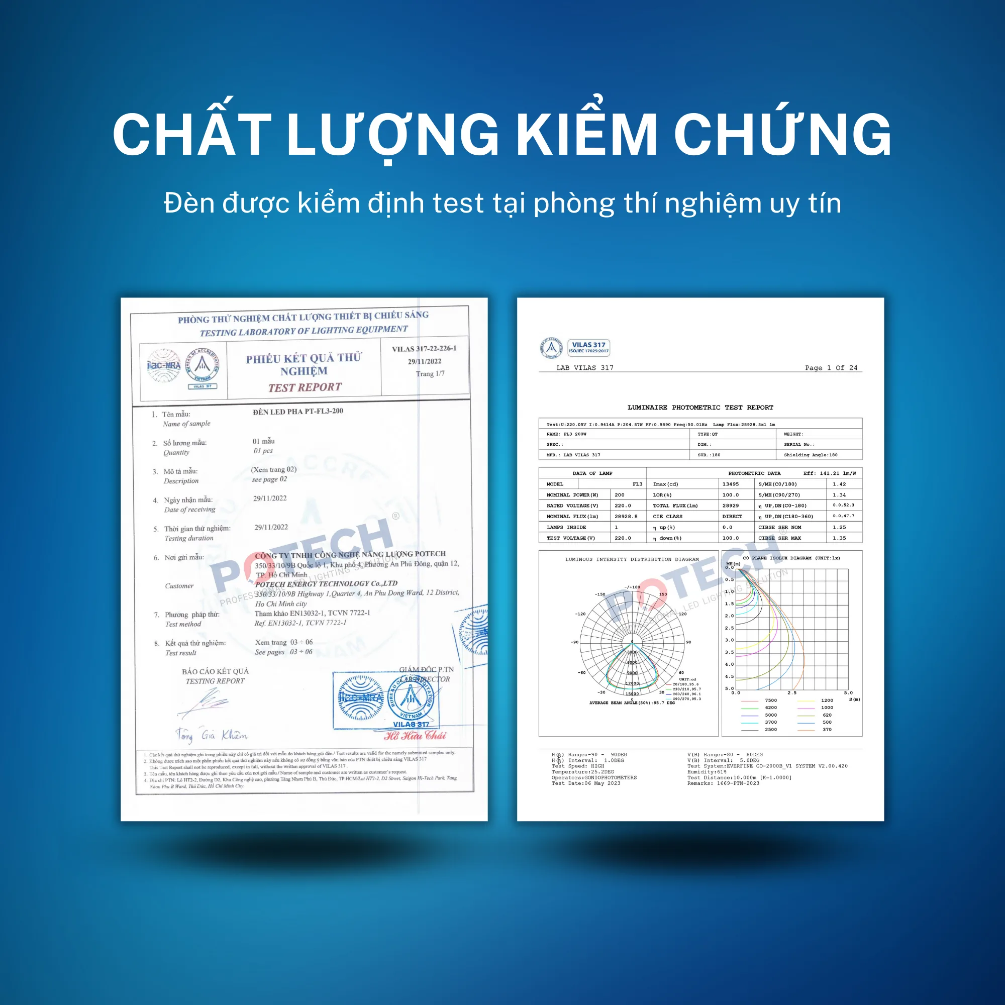 Giấy chứng nhận kiểm định chất lượng PT-FL3-400