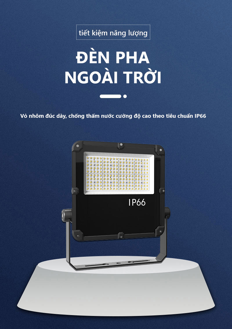 Đèn pha LED 120W POTECH PT-FL4 vỏ nhôm đúc nguyên khối