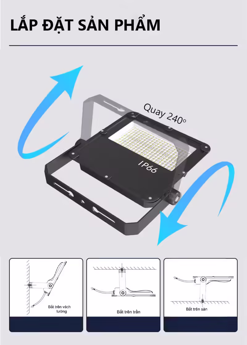 Lắp đặt quai xoay ứng dụng thực tế