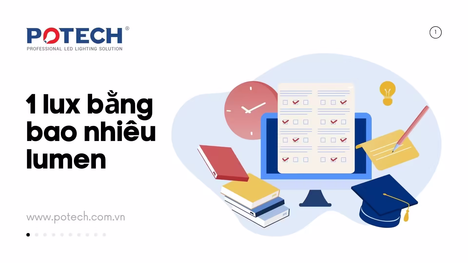 1 lux bằng bao nhiêu lumen?