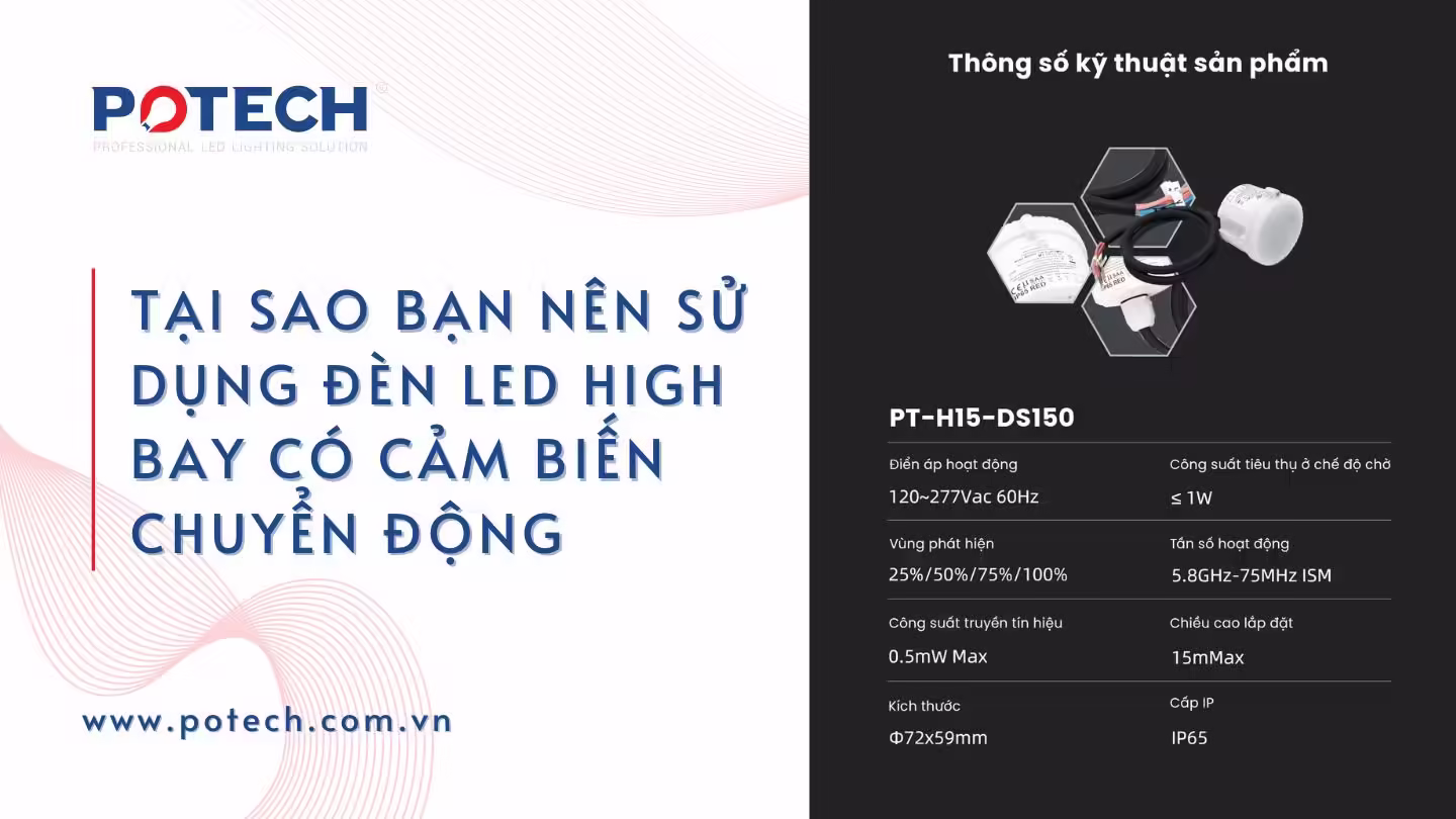 Tại sao bạn nên sử dụng đèn LED high bay có cảm biến chuyển động