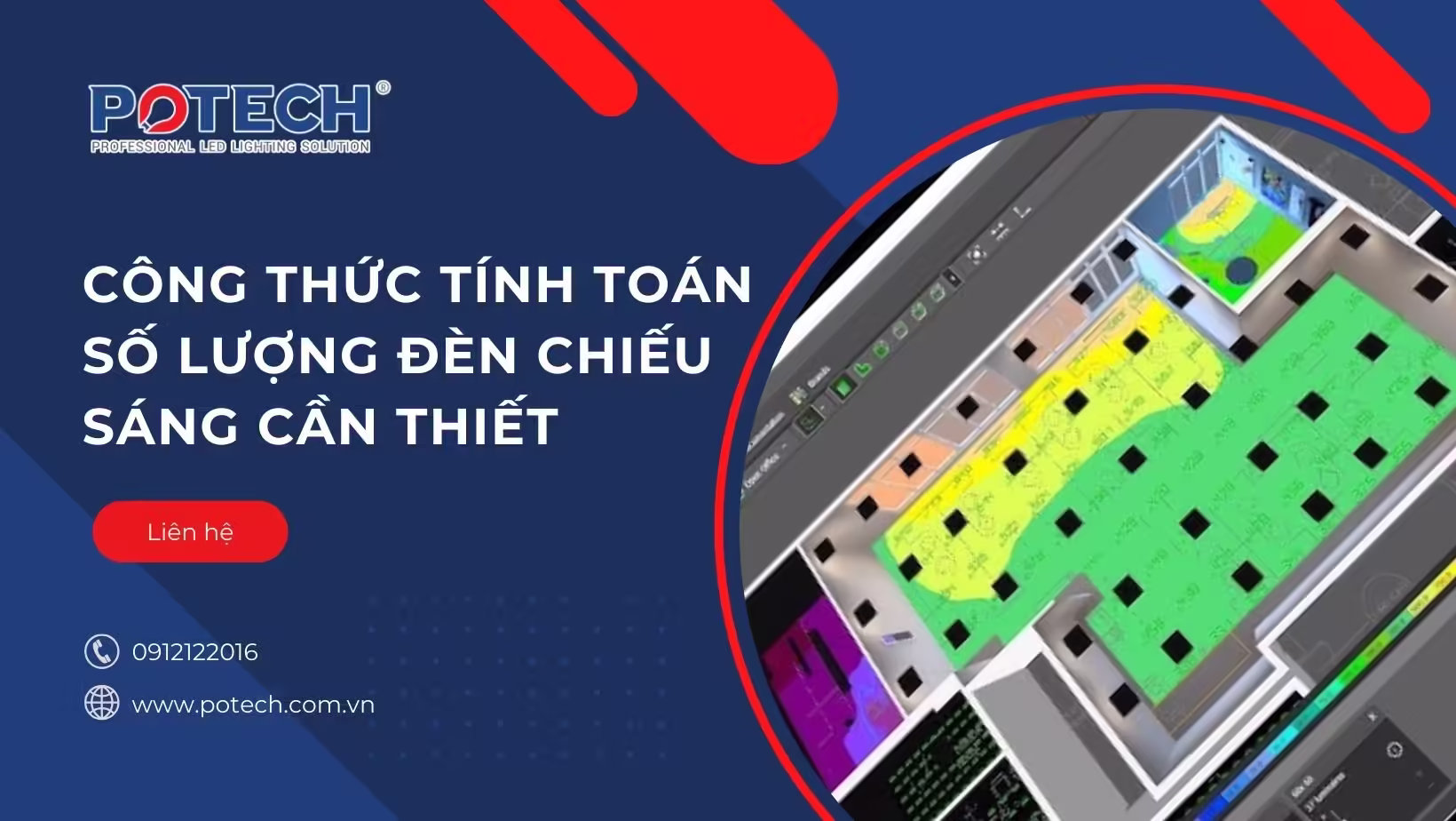 Công thức tính toán số lượng đèn chiếu sáng cần thiết