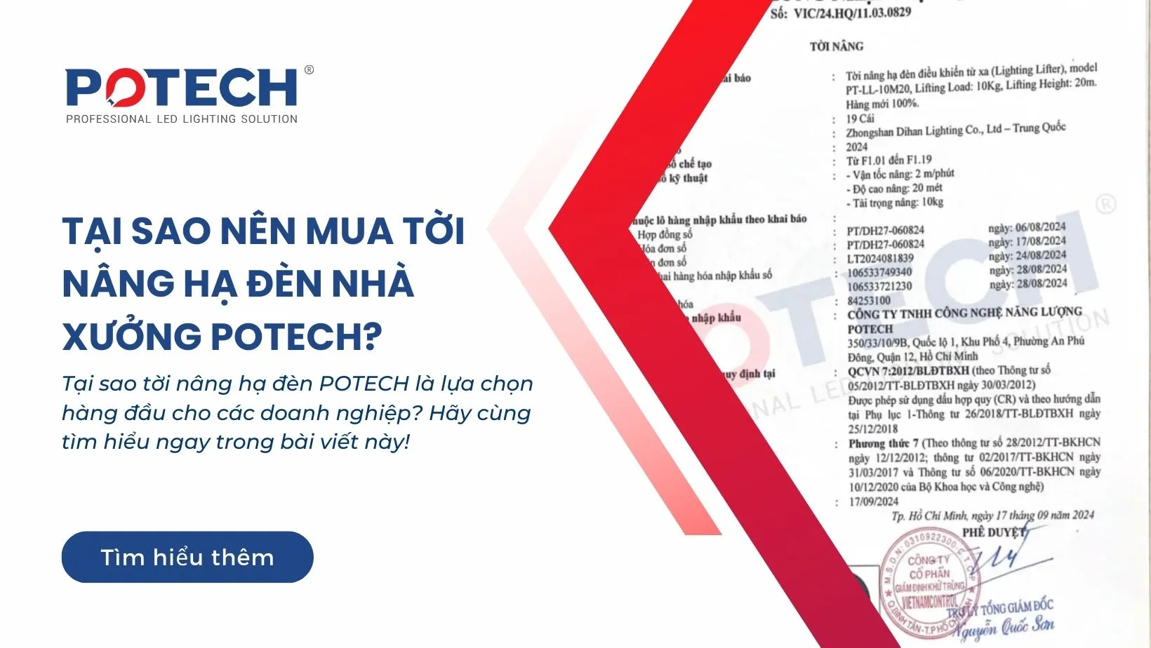 Vì sao nên trang bị tời nâng hạ đèn nhà xưởng?