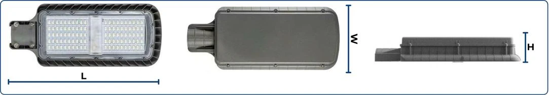 Kích thước đèn đường NLMT 60W pin liền đèn