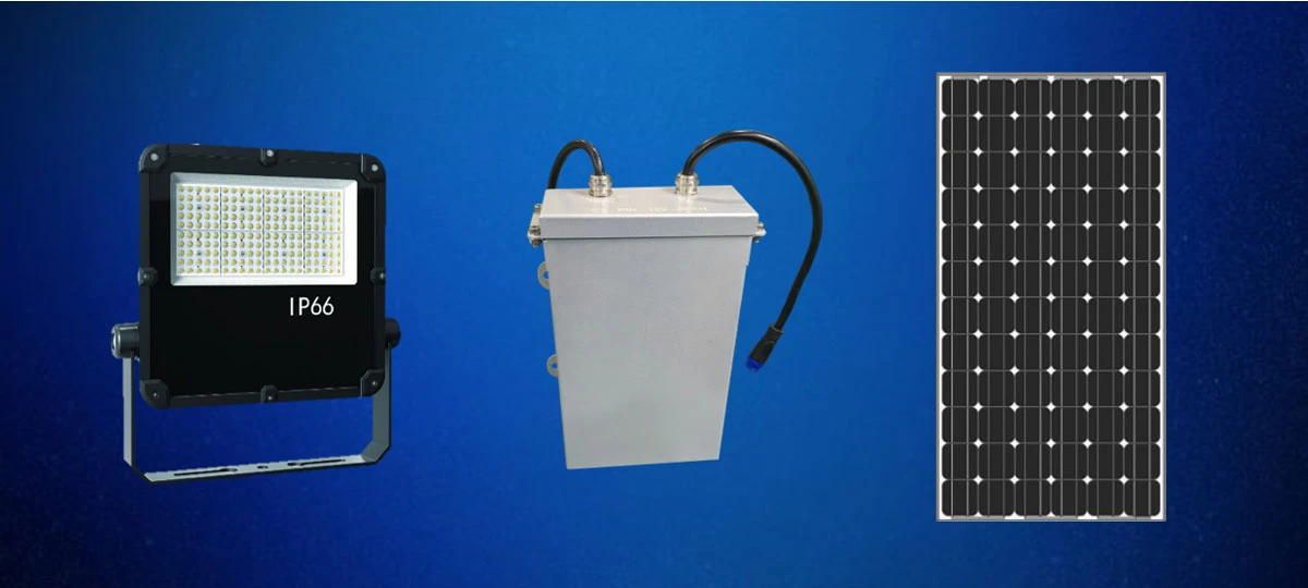 Trọn bộ đèn pha LED năng lượng mặt trời