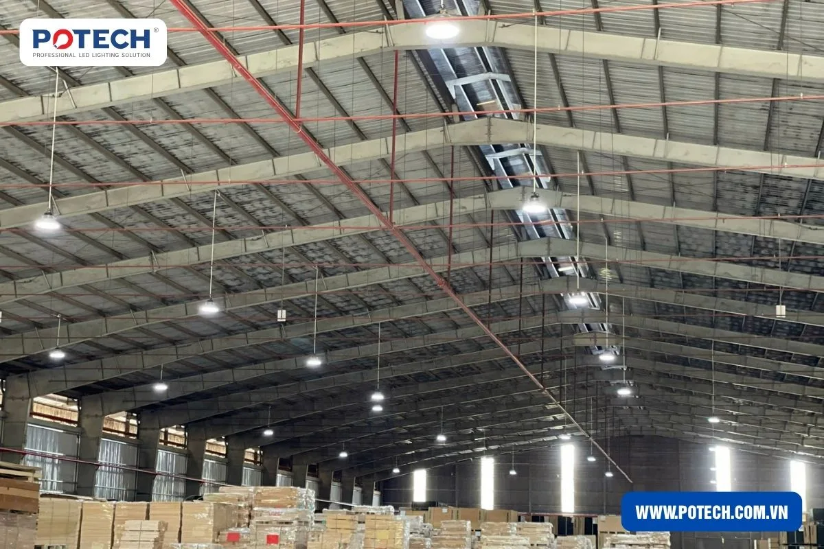 Dự án nhà xưởng TEKCOM sử dụng đèn high bay PT HBL2 POTECH