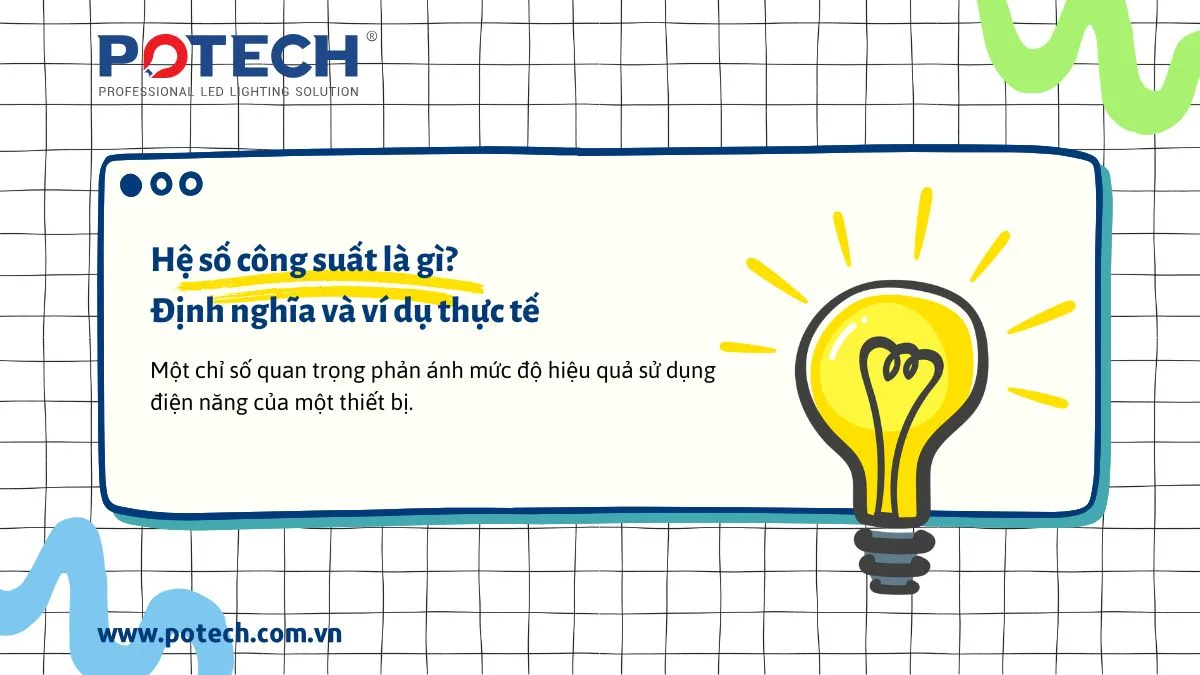 Hệ số công suất là gì? Ý nghĩa với đèn LED công nghiệp