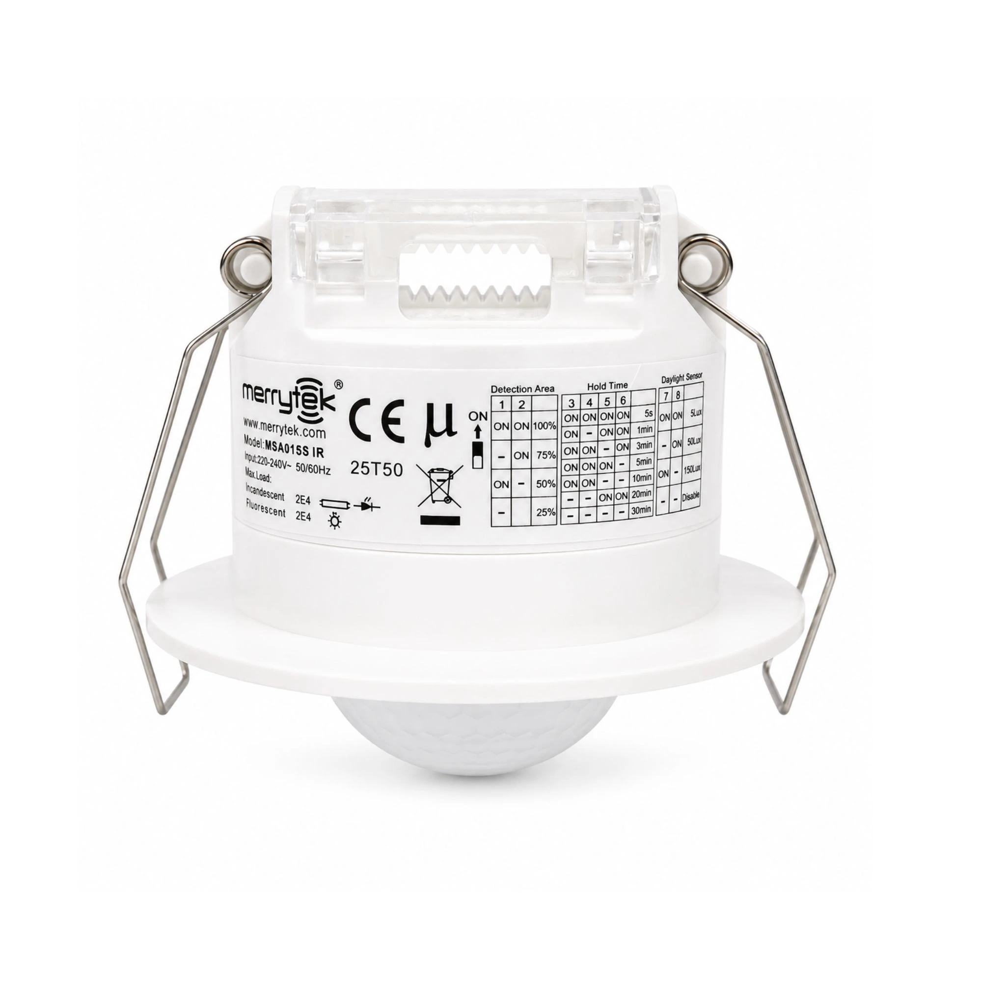 Cảm biến chuyển động hồng ngoại MSA015S IR – Lắp trần cao đến 10 m cho nhà kho, nhà xưởng