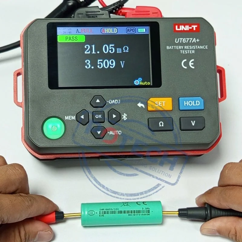 Kết quả đo nội trở 21.05 mOhm tại 3.509V bằng máy UT677A+