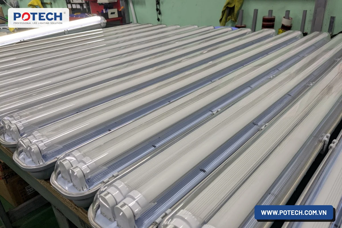 Dự án chiếu sáng xưởng sản xuất Hải Phòng: 20 máng đèn 2 tuýp chống thấm IP66 POTECH — ảnh 6