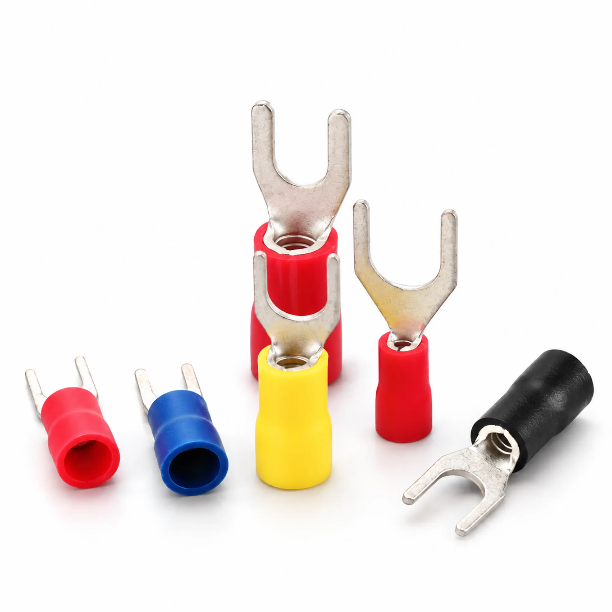 Đầu cos chữ Y bọc PVC, lõi đồng mạ thiếc – Bịch 100 cái