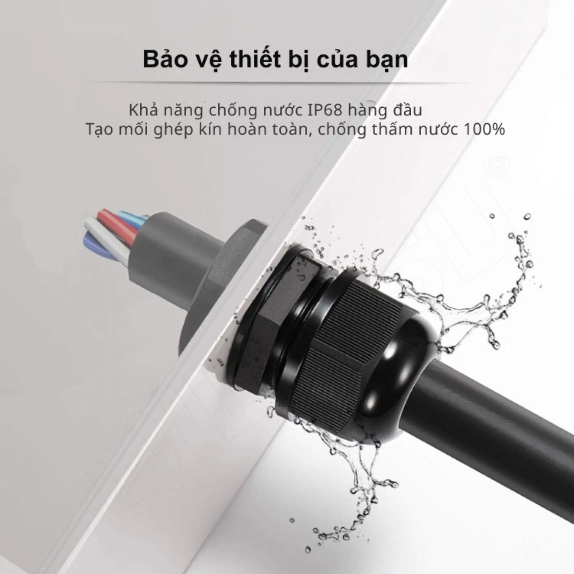 Minh họa gioăng làm kín ốc siết cáp