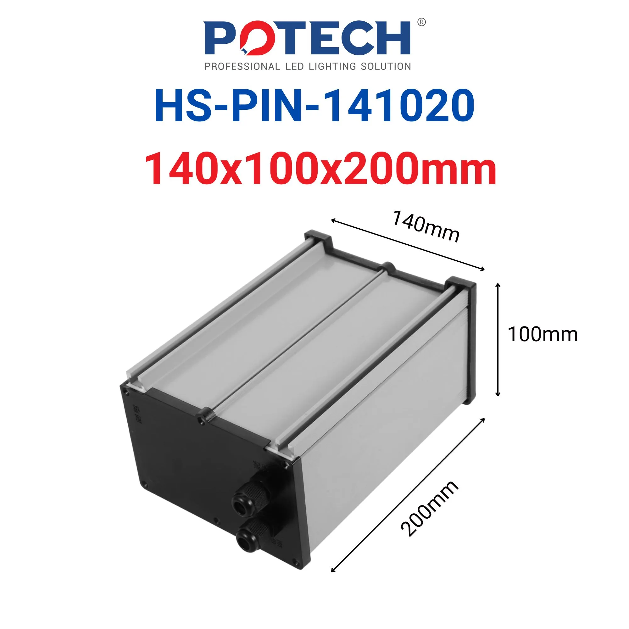 Hộp nhôm đóng pin 140 × 100 × 200mm
